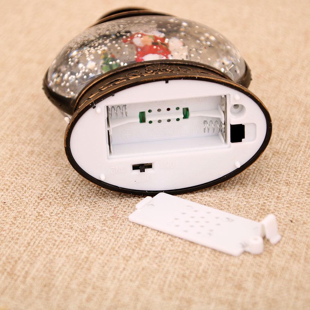 Ретро Рождественский фонарь: Светящаяся бутылка-лампа Санта-Клауса с музыкальными украшениями