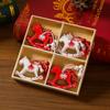Exquisite Wooden Christmas Tree Ornaments and Small Gift Box