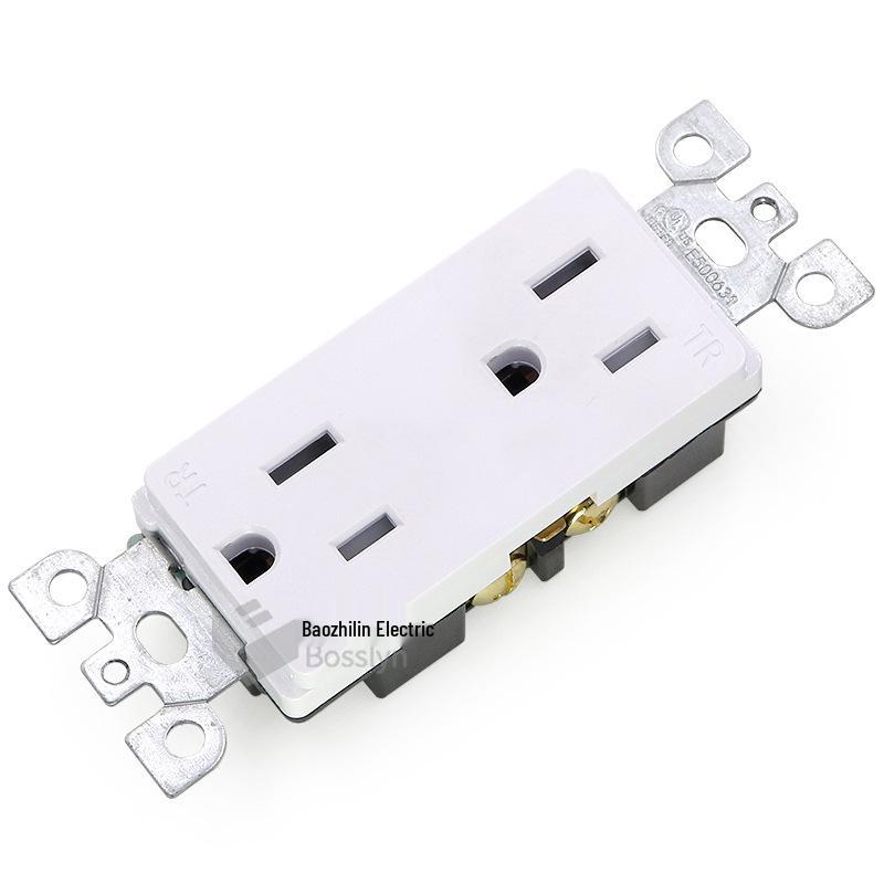 UL Certified US Standard Dual Wall Socket with Panel