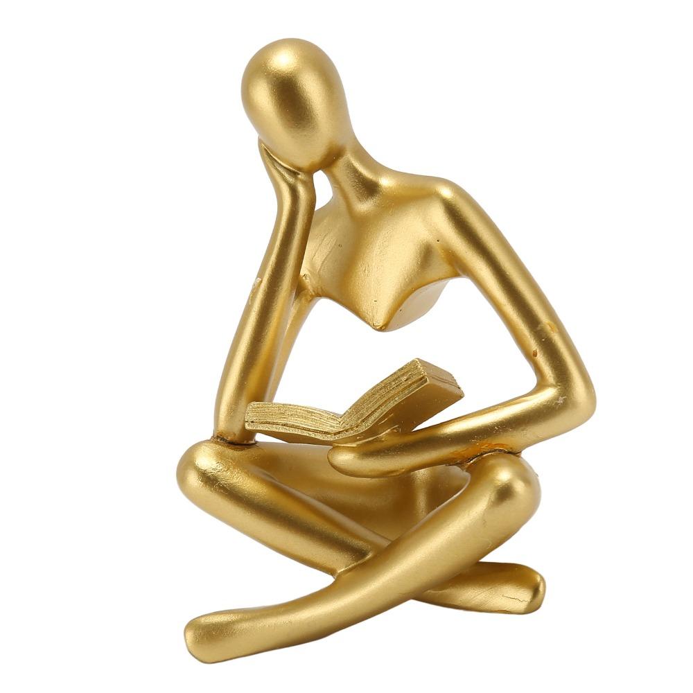 Resin Resin Thinker Desktop Statue Bookshelf Decorative Figurine Hotel Interior Display Piece