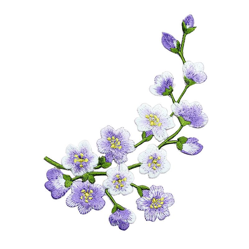 1 шт. DIY Одежда Джинсы Пальто Аксессуары Цветы Вишни Нашивки Аппликация Утюгом Цветочная Нашивка