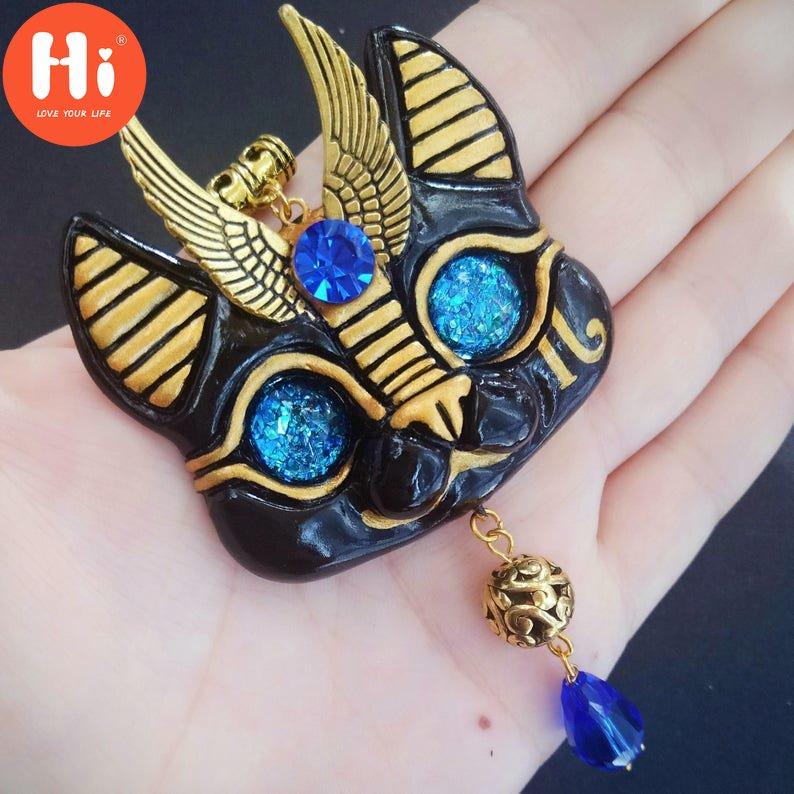 Привет мода креативное ожерелье с подвеской в виде головы кошки ретро египетское ожерелье сфинкса мужские и женские аксессуары для пар персонализированные ювелирные изделия ювелирные изделия