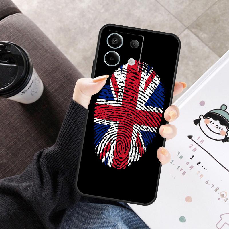 National Flag fingerprint Cover For Xiaomi Redmi Note 14 13 10 11 12 15 Pro Plus Case For Redmi 15C 13C 12C 10C 14C 15