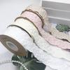 Romantic Camellia Embossed Satin Ribbon for Flower Bouquet Packaging and DIY Bows