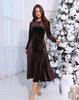 Велюровое платье со вставкой ISSA PLUS