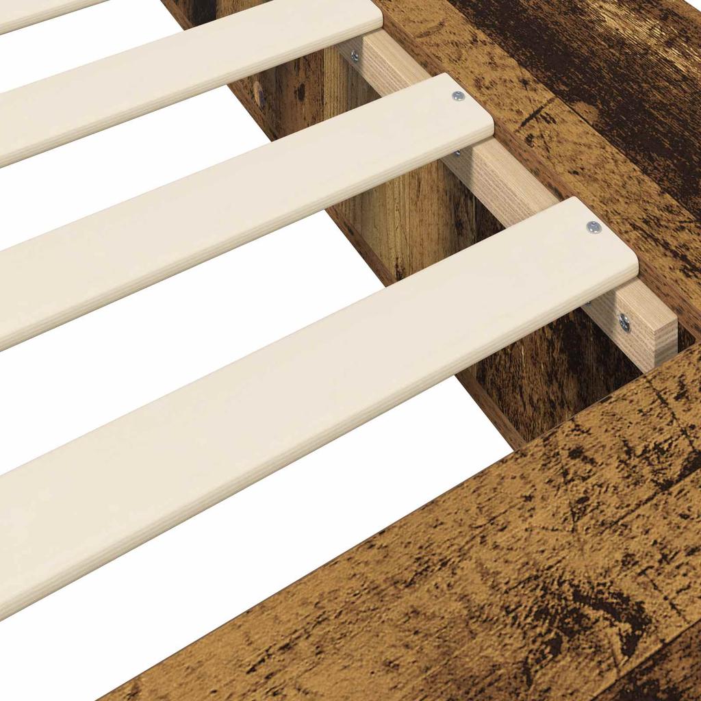 Bed Frame with Storage Space Reclaimed Wood 80 x 200 cm Engineered Wood