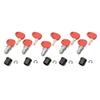 Z185 31268 Key Cylinder with Spare Key, Standard Seam Number Key (Inner Groove/Red) 5 Pieces with 1 Key