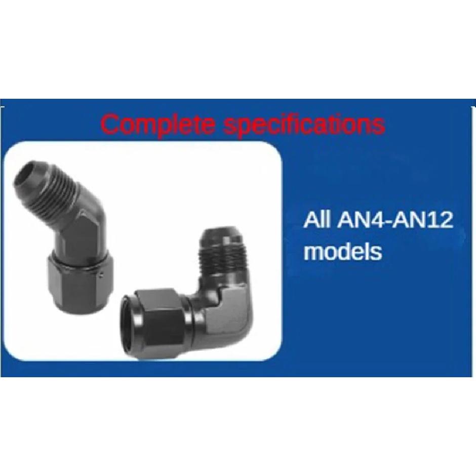 Oil Fuel Fittings Male To Female Thread 90/45 Degree Swivel Coupler AN Adapter Oil Cooler Joint Aluminum Transformation Fittings