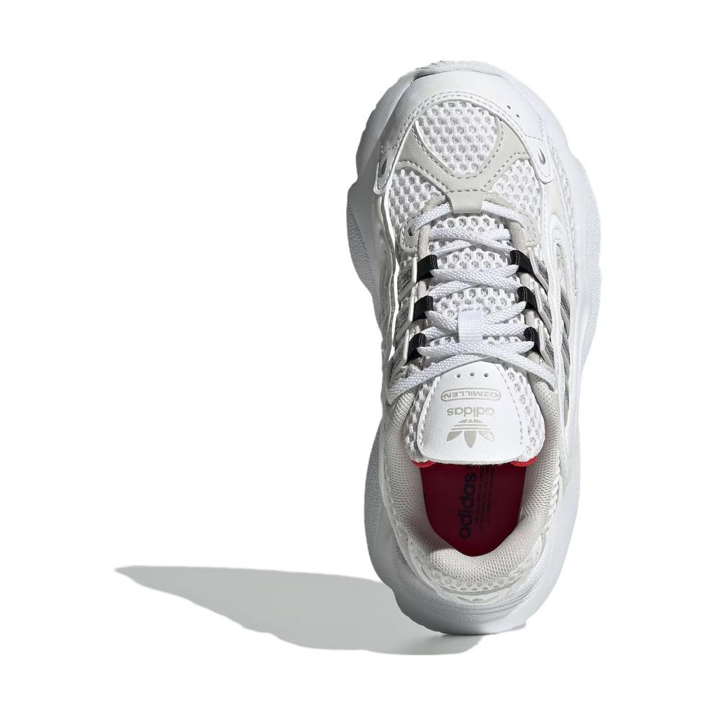Adidas Оригинальные Ozmillen Удобные Универсальные Повседневные Нескользящие Прочные Низкие Кеды для Детей Серо-Белые IG4276