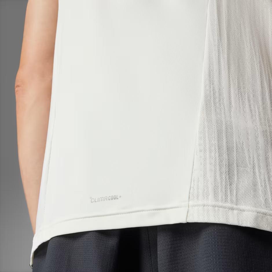 Adidas Tank Tops Men's White Crew Neck Moderate Straight Fit JI8172