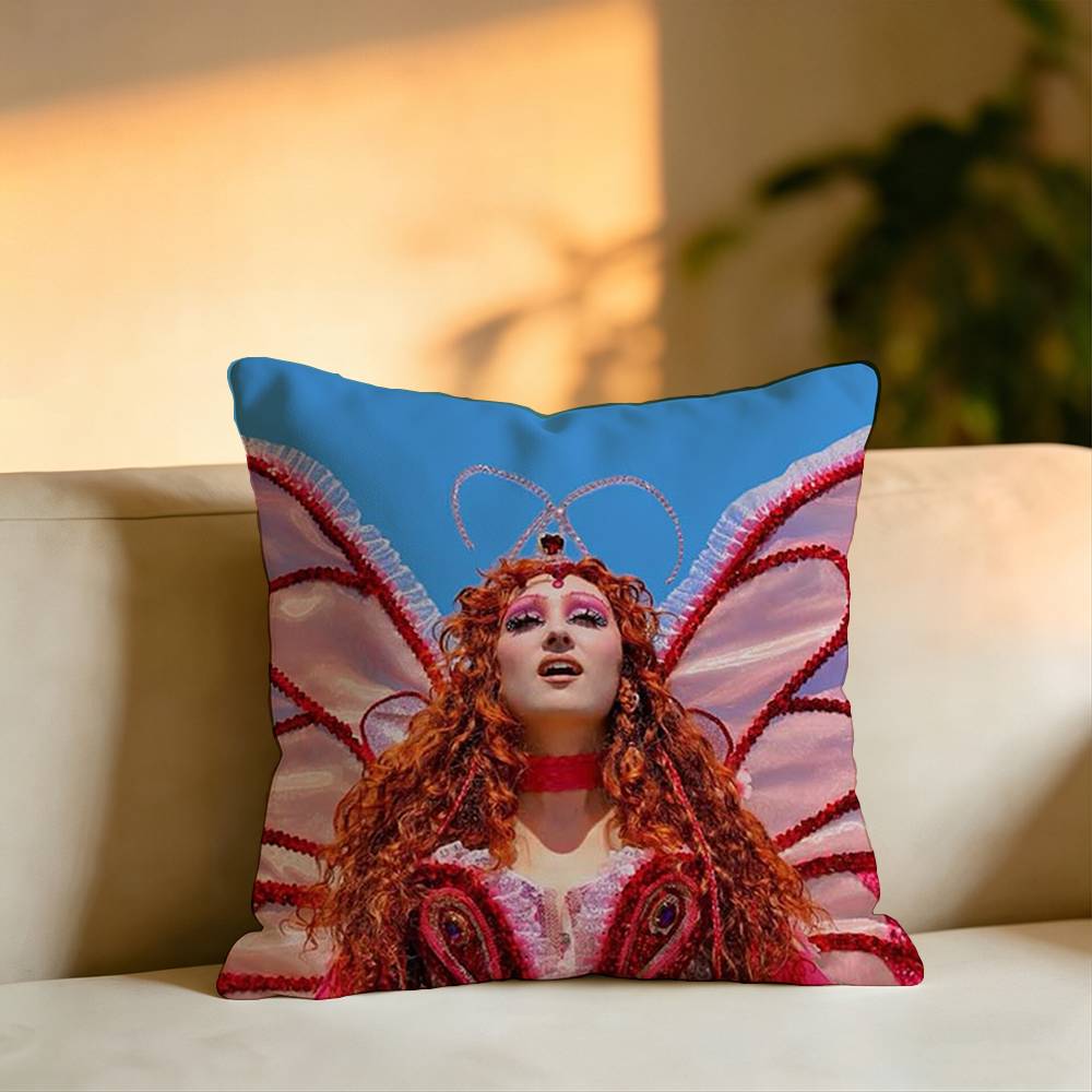 Popular Singer CChappell Roan Pillow Case Square DoubleSided Sofa Cushion Cover Bedroom Bedside Pillow