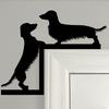 Pet Silhouette Door Top Decoration Contour Design Wall Plaque Easy Installation Animal-themed Door Accessory