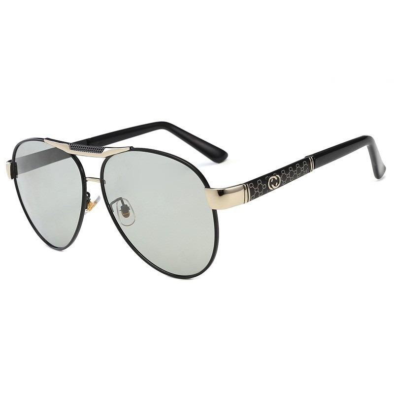 Pochromic Sunglasses UV400 Light Shield Color Changing Lenses Men's Anti Glare Driving Glasses for Day and Night Use