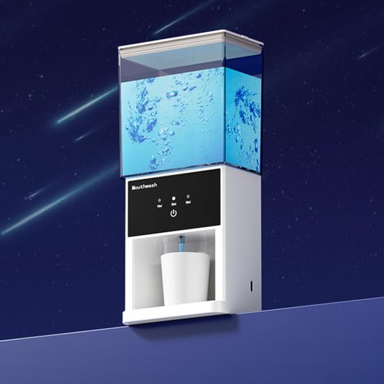 Диспенсер для ополаскивателя полости рта Yousheng для ванной комнаты с 3 регулируемыми уровнями дозирования, большой емкостью, простой установкой, автоматический диспенсер для ополаскивателя полости рта