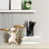 Cat Strorage Storage Tray Resin Cat Statue Figurine Candy Jewelry Earring Ring Key Holder Tray Bowl HomeTable Living Room Decor