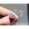 Huitan Fashion Luxury Heart Rings Women Inlaid Dazzling Cubic Zirconia Elegant Wedding Accessories Daily Wearable Trendy Jewelry