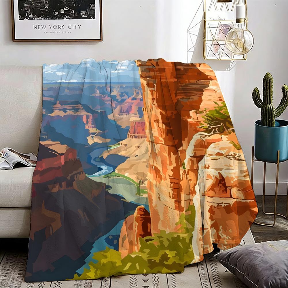 Grand Canyon Throw Lightweight g Flannel Blanket Soft Skinfriendly for Summer Cooling