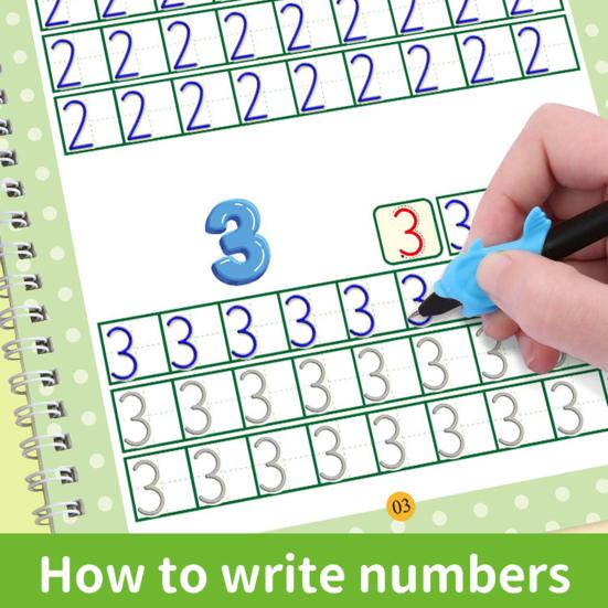 4 шт. Тетрадь для упражнений по письму, Практическая тетрадь, Набор рабочих тетрадей для отработки почерка с буквами, цифрами, английский язык, Прописи с углублениями, Рабочая тетрадь для учебной деятельности