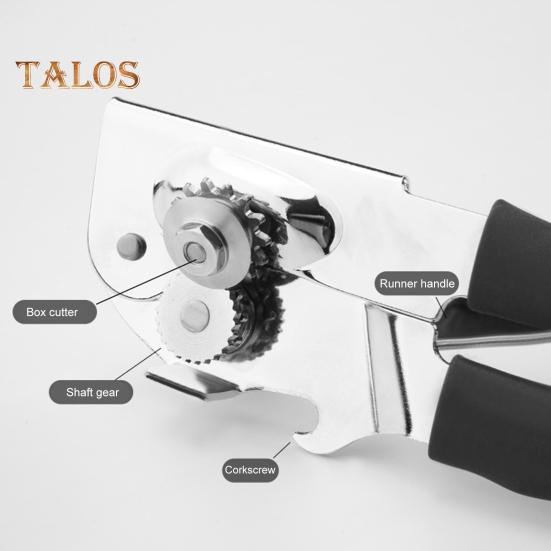 Ручной консервный нож, открывалка для бутылок из нержавеющей стали, прочная, удобная для пожилых людей, кухонные гаджеты