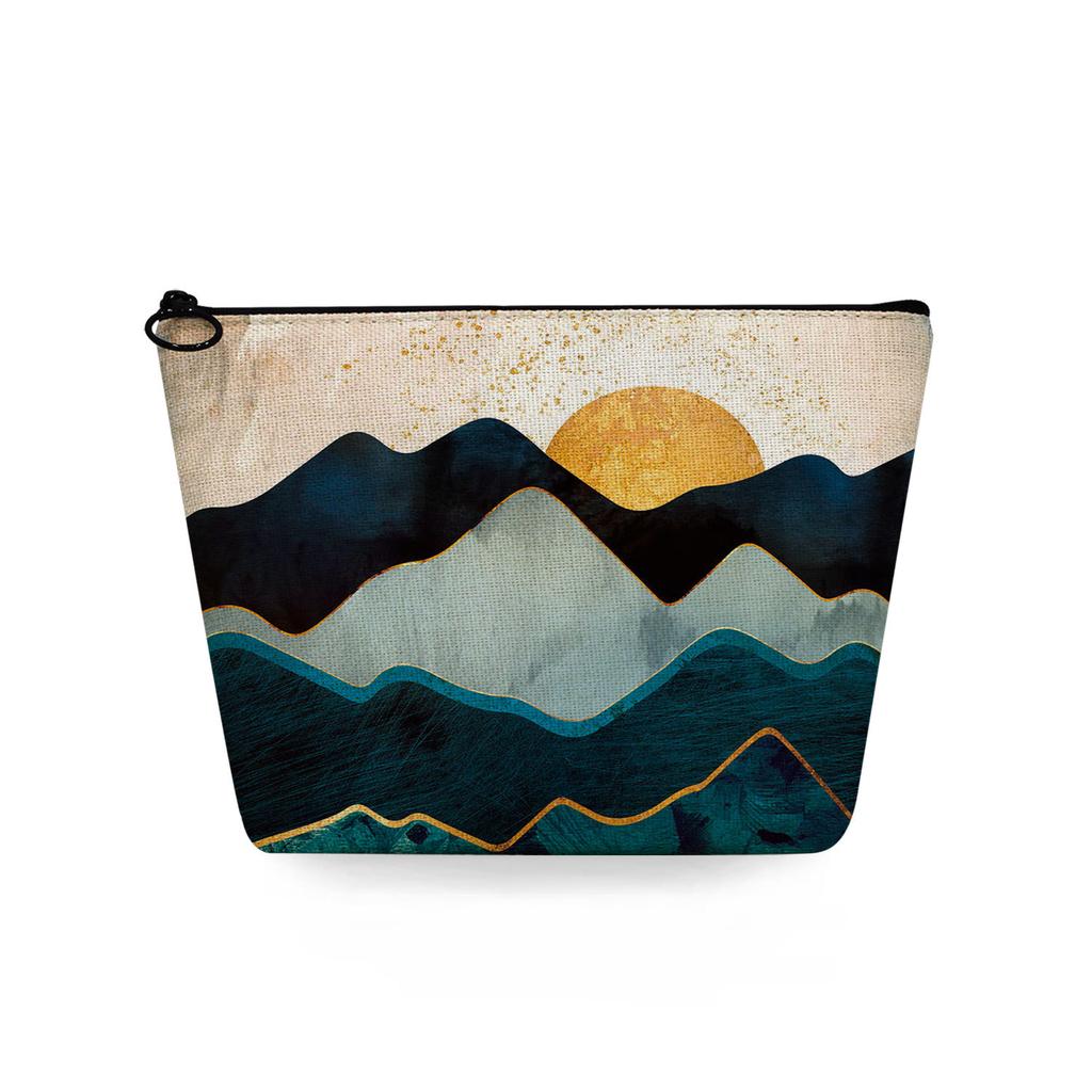 Women Landscape painting Print Cosmetic Bag Toiletries Organize Travel Storage Case 6753 KTB