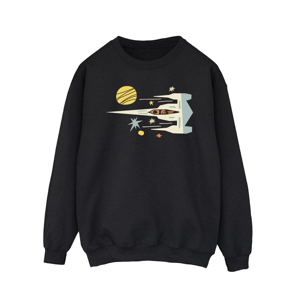 Star Wars Mens The Mandalorian Cutout Ship Sweatshirt