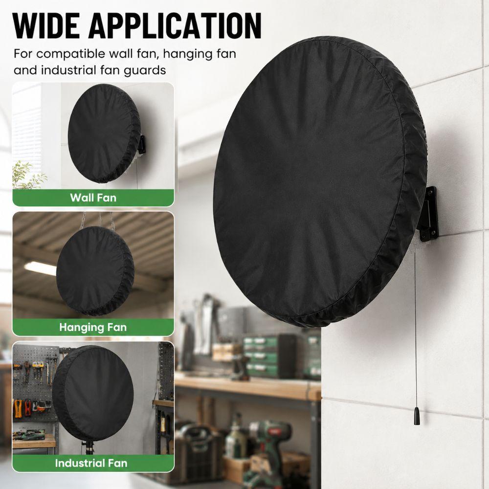Reusable Wall Mount Fan Cover Polyester Electric Fan Protective Sleeve Fan Head Protector Factory