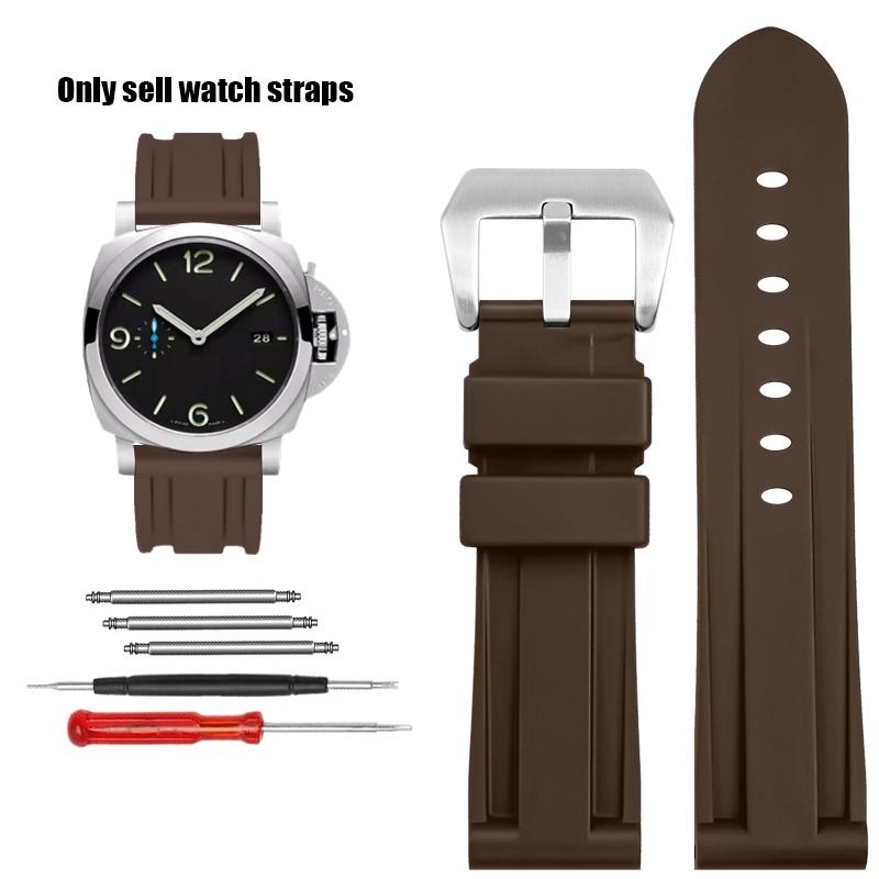 Для Panerai Lumino PAM01312 PAM441 359 111 Браслет Толстое Море Водонепроницаемый Мужской Силиконовый Ремешок для Часов 22 24 мм 26 мм Резиновый Ремешок для Часов