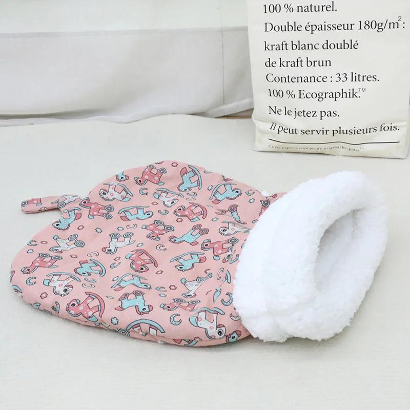 Зимний спальный мешок для кошек, для кошек, живущих в помещении, удобная накидка из овечьей шерсти, теплое плюшевое гнездо для кошек, мягкая подстилка для домашних животных для холодной погоды