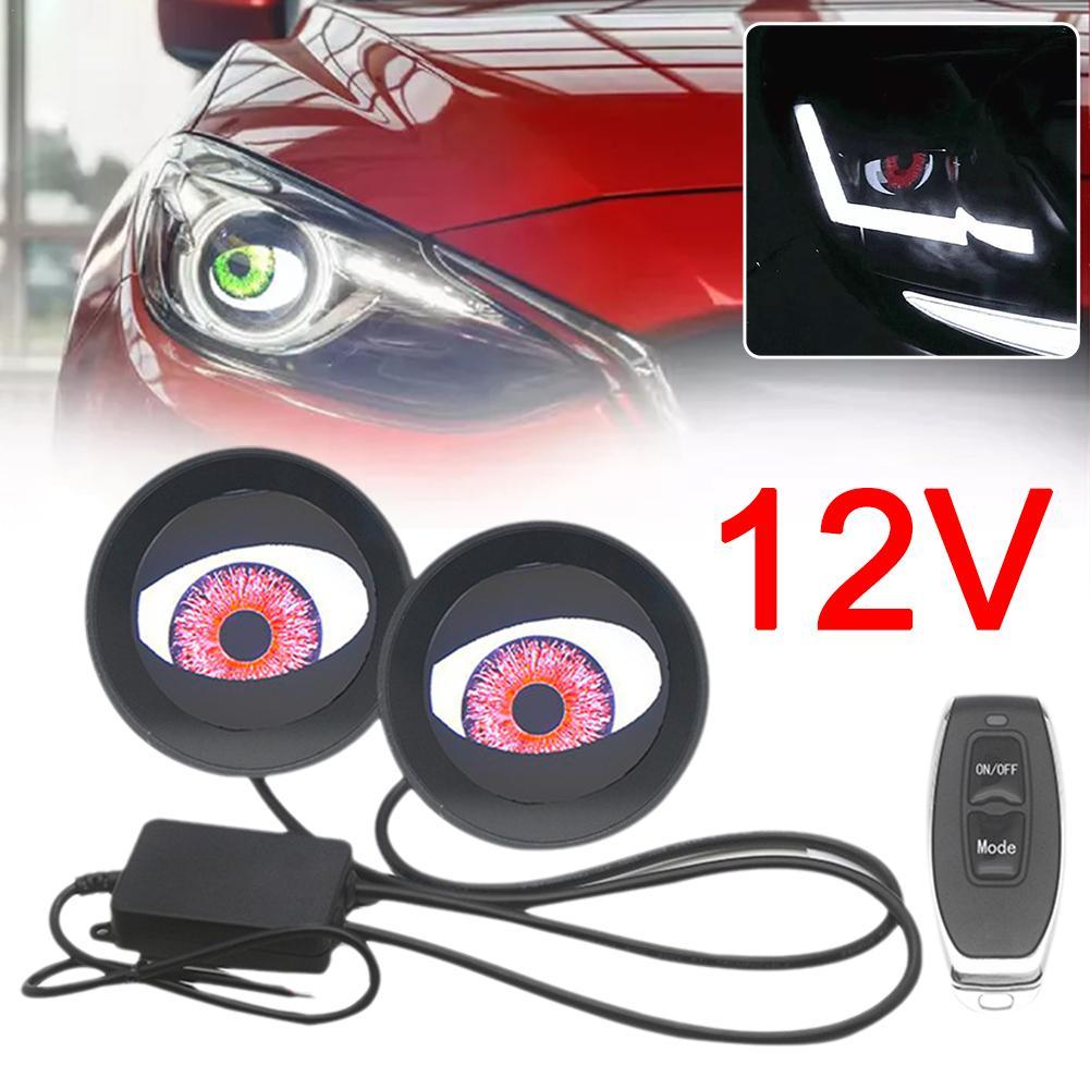 Dynamic Devil Eyes LED Car Lights 2 Inch 12V WIFI Control Eyes Retrofit Kits Headlight Assembly Auto Accessories Bi Led Lenses