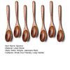 7Pcs Small Wooden Spoons Set Eco Friendly Long Handle Mini Table Spoon for Cooking Serving DIY Projects