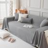 Teddy Velvet Waterproof Couch Towel Four Season Universal Anti Slip Sofa Dust Cover Solid Color Scratch Resistant Fringe Blanket