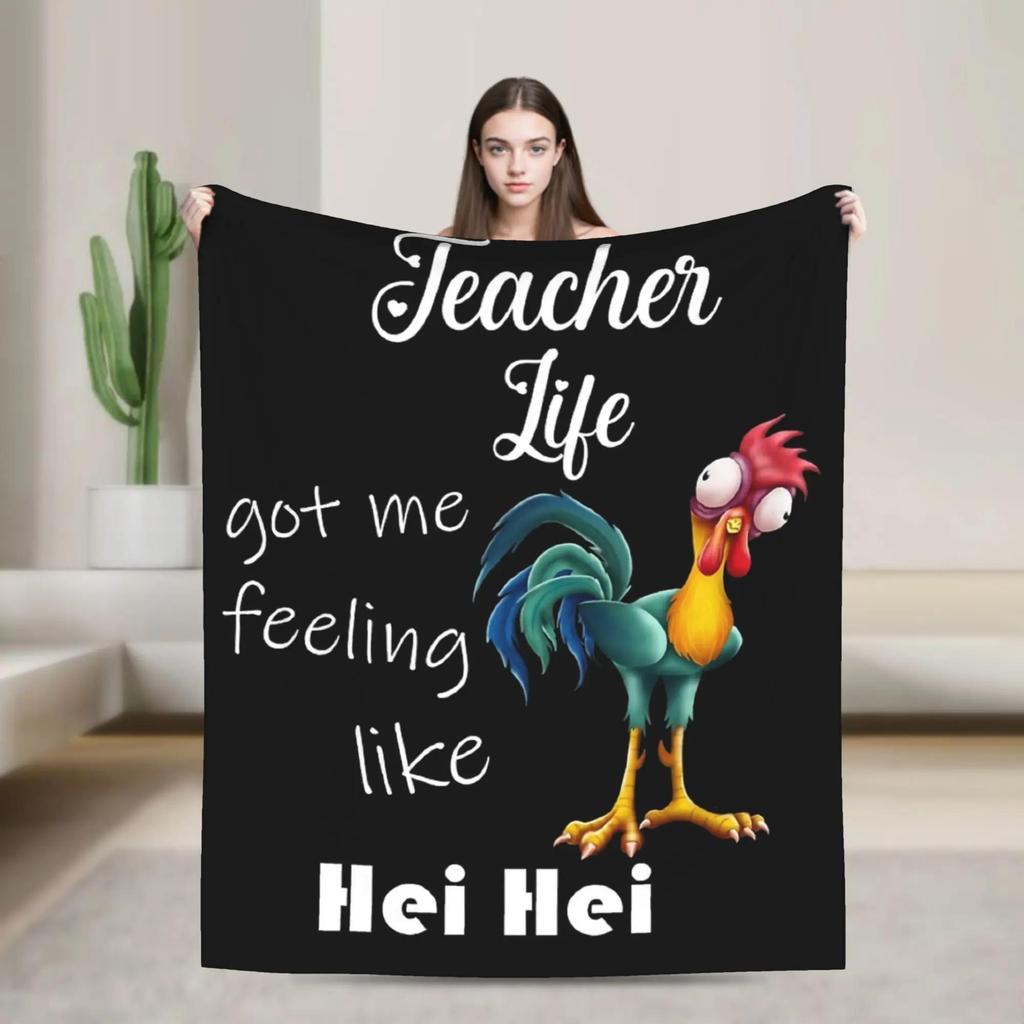 Moanas Hei Hei Rooster Character Flannel Blanket Winter Warm Throw for Kids Couch Bed Aesthetic Sofa Cover Bedspread