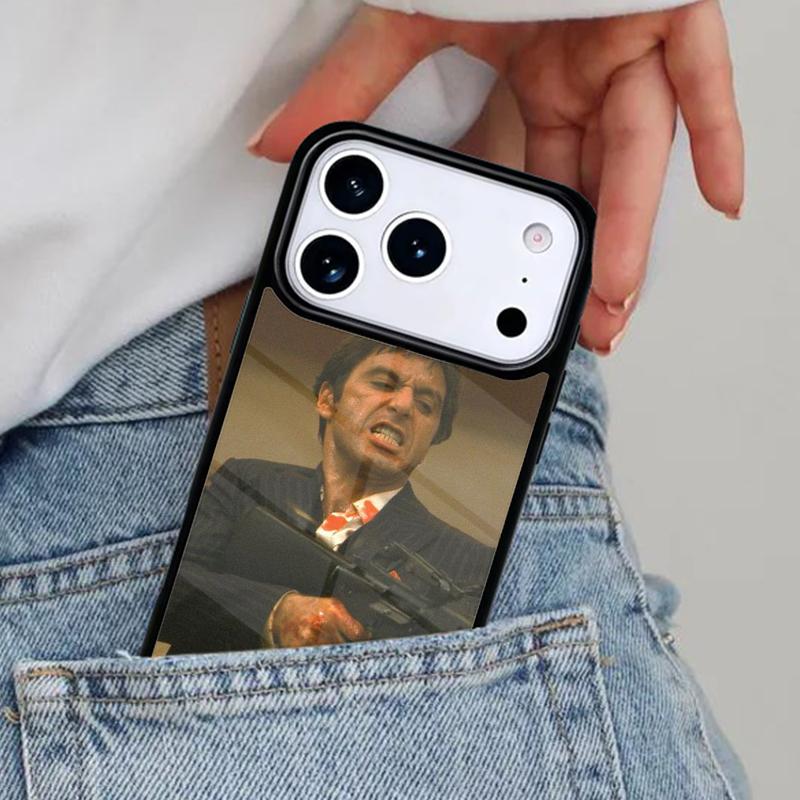 Scarface Tony Montanna Poster Phone Case for iPhone 17ProMax 12 13 14 15 16e 17 Pro Max Plus Air Cover
