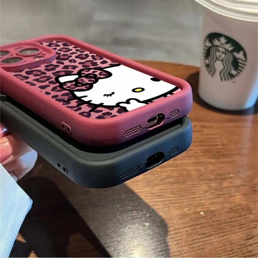 Аниме Х-елло К-итти Милый чехол для телефона для iPhone 16 15 Pro Max 13 12 11 Pro 14ProMax 16Plus XS Max XR 7 8 SE 16e Мягкий чехол