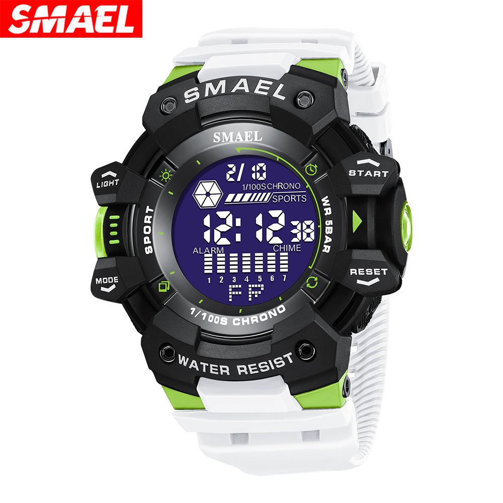 SMAEL Цифровые часы, военные наручные часы, светодиодный секундомер, будильник, мужские часы с большим циферблатом, 8050, модные спортивные часы, водонепроницаемые