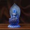 1 PCS Resin Lotus Base Pharmacist Buddha Statue Home Living Room Buddha Hall Offering Feng Shui Ornaments