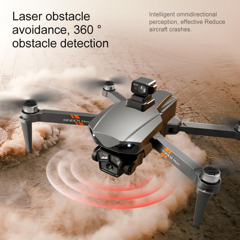Новый RG601 MAX GPS Drone 8K Professional HD Dual Camera 5G Wifi Преодоление препятствий Бесщеточный складной квадрокоптер RC Дальность 2 км Дрон