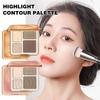2 IN 1 Highlight Contouring Palette Matte Brightens Tear Cover Facial Tone Skin Groove W8T9