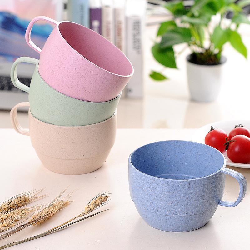 Wheat Straw Drinking Cup Reusable Milk Mug Eco Friendly Water Tea Cup Home Beverage Tumbler