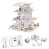 DJECO Jeco Color Assemble Play Dollhouse Craft Dollhouse Paper Craft Kit House Castle 3D Paper Craft Paper Furniture Interior Educational Toys Ages 6