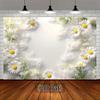 2D Dreamy Clouds and Daisies Background Cloth Photo Booth Prop
