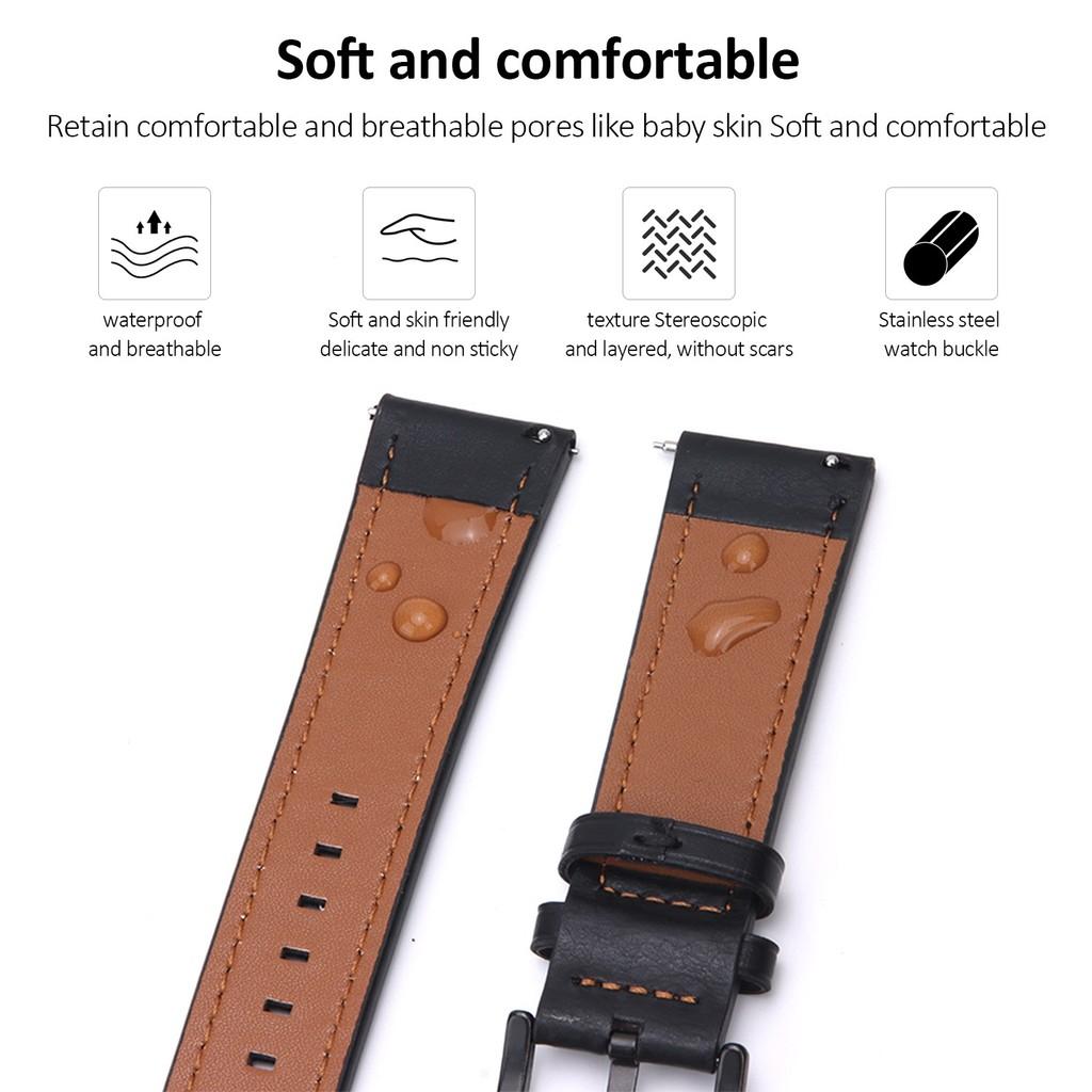 For Amazfit Active Max Soft TPU Protective Case &Genuine Leather Stitched Watch Strap Anti Scratch Shockproof Cover Set