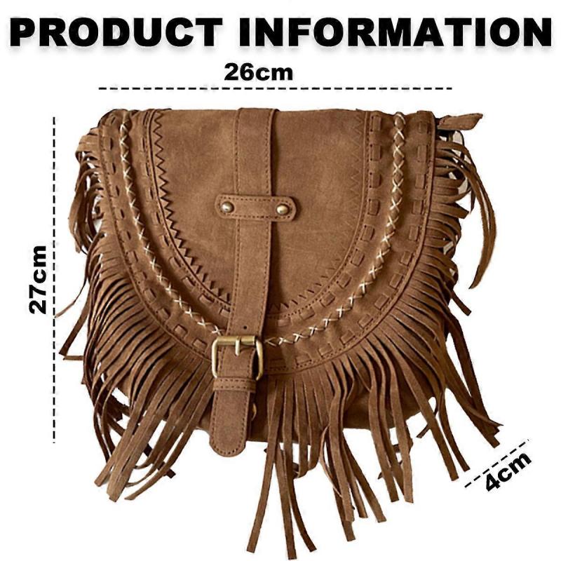 Imitation suede women's bag - camel