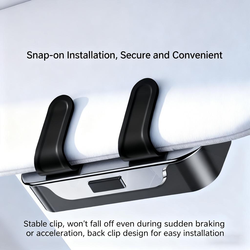 New Car Visor Glasses Case ABS Soft Flocking Inner Auto Sunglasses Organizer Storage Case Anti-Scratch Eyeglasses Protection Box