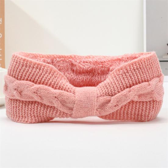 Зимняя флисовая повязка на голову, однотонная, с перекрученной текстурой, утолщенная, теплая, эластичная, удобная, вязаная, утепленная повязка на голову