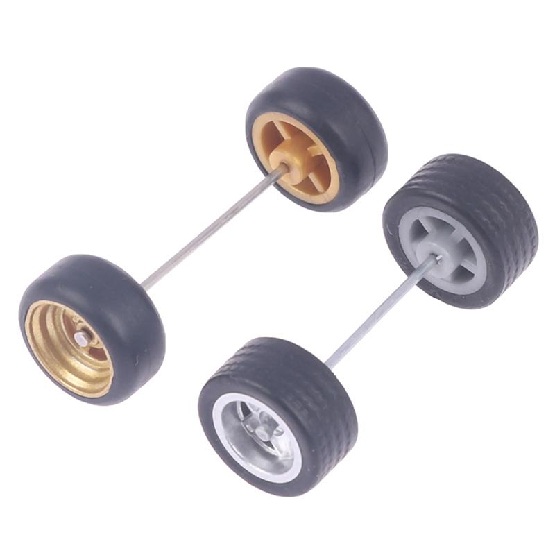 1/64 Wheels For Hotwheels With Rubber Tire Model Car Modified Parts Toys