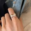 Irregular Metal Bow Open Ring Women'S Niche Design Simple Personality Versatile Temperament Fashion Ring
