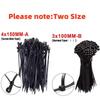Screw Mount Cable Ties Set Nylon Heavy Duty Adjustable Self Locking Cord Zip Tie Screw Hole Wire Organizer Fastening Loop Straps