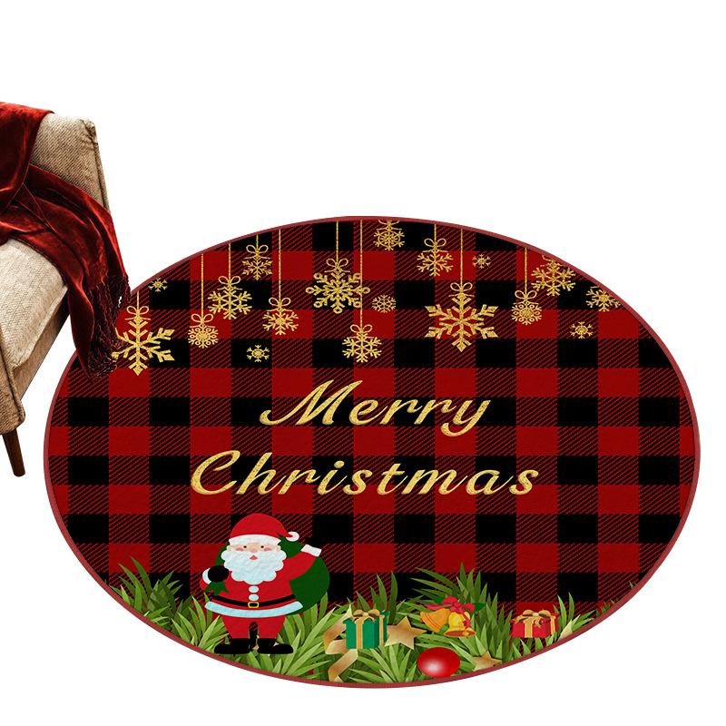 Большой круглый ковер из искусственного кашемира - гидрофобный и нескользящий, идеально подходит для гостиной или спальни