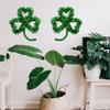 St. Patrick’s Day Green Garland Irish Door Home Wall Decorations Party Trifolium L-ucky Grass Wreath Festival Party Decoration